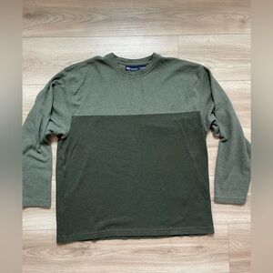 90’s Two-Tone Green Long Sleeve Shirt